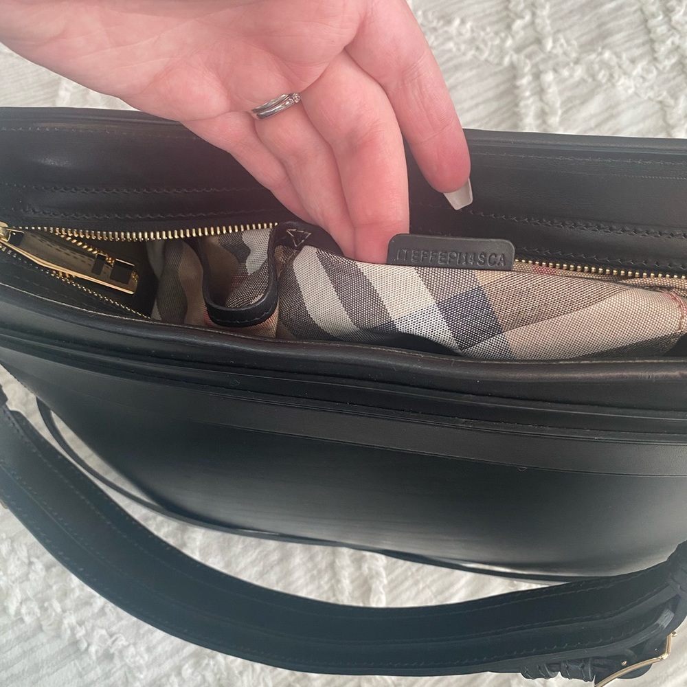Burberry Dutton Bridle Handbag Black Nova Check - Picture 13 of 13
